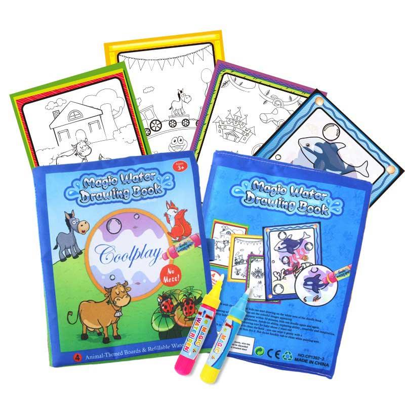 4 Types Magic Water Drawing Books Coloring Book in Drawing Toys Reusable Books Early Learning Toys Educational Toys