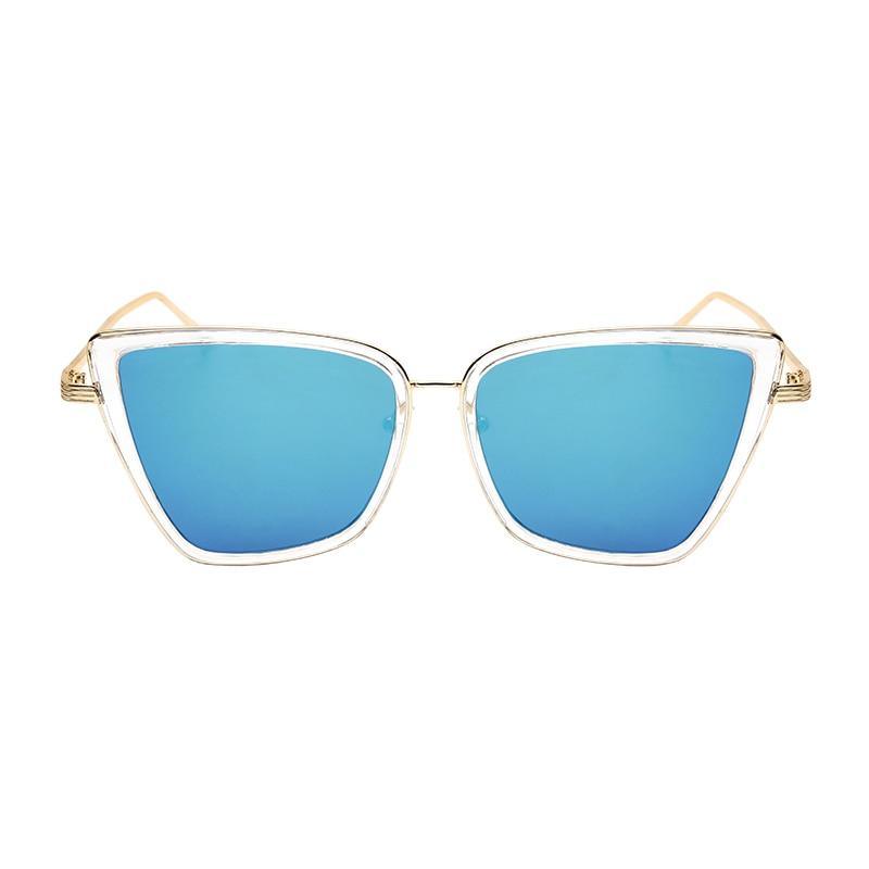 2021 New Cateye Sunglasses for Women In Vintage Metal Glasses Style For Women And Lady With  Mirror Retro  Glasses And UV400 Protection
