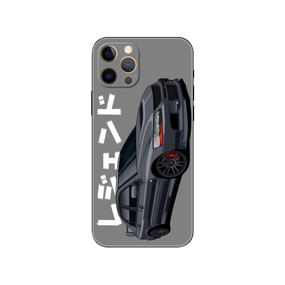 Black Phone Case Mask  for iphone 5 5s se 2020 6 6s 7 8 plus x 10 XR XS 11 12 mini pro MAX Back Cover Sports Car Transparent Phone Case Silicone Back Cover For iPhone