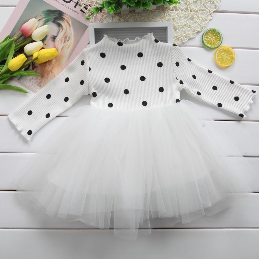 Modern Elegamt Newborn Princess Infant Baby Girl Clothes Polka Dot Tutu Ball Gown Party Dresses For Girls and Babies