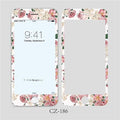 3D Curved Edge Tempered Glass for iPhone 6 6s 7 8 Plus Fashion Flowers Pattern Screen Protector Protective Film Tempered Glass Screen Protector Designed for iPhone