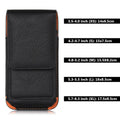 Universal Leather Case for iPhone Mens PU Leather Vertical Case with Belt Clip for iPhone Waist Pack Belt Clip Bag for 3.5-6.3" Mobile Phone Pouch Phone Cover