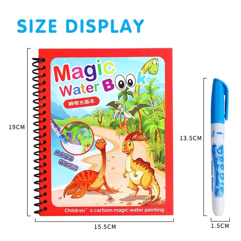 8 Types Montessori Toys Reusable Coloring Book Magic Water Drawing Book Sensory Early Education Toys For Kids