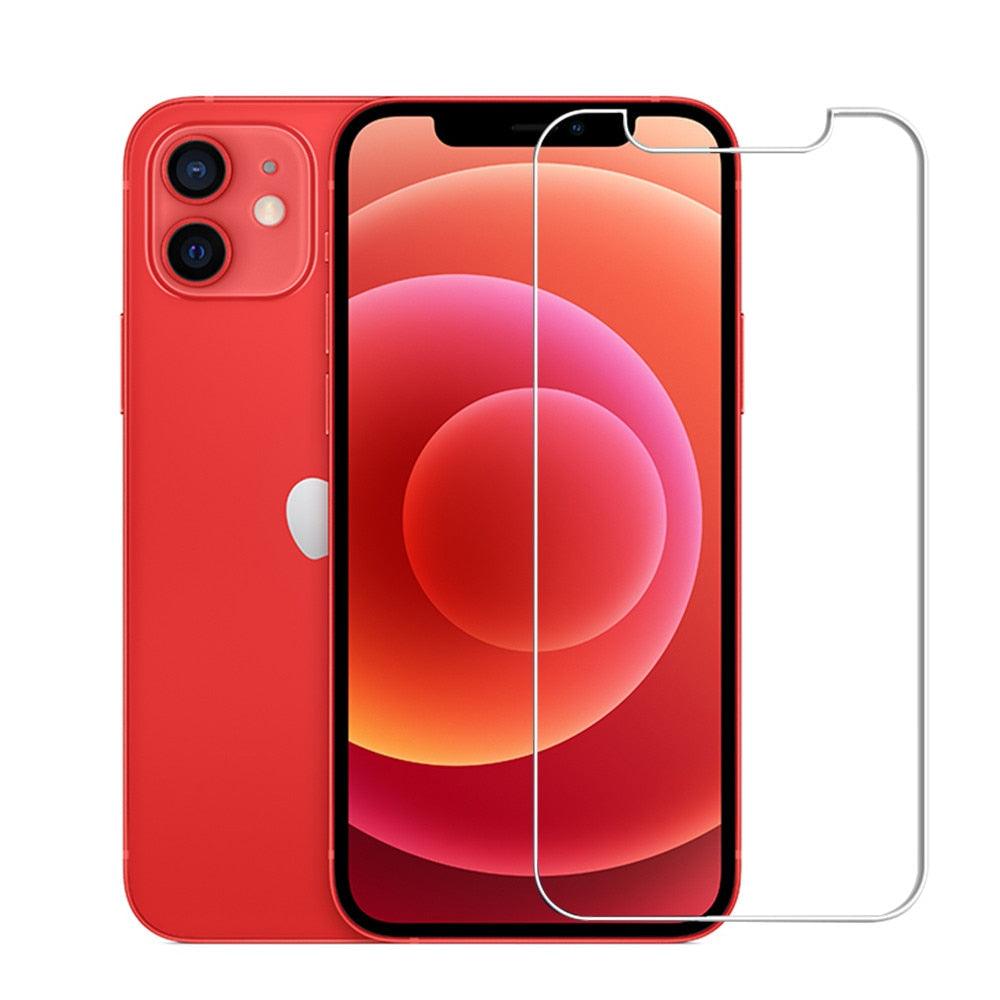 4Pcs Protective glass on For iPhone 14 13 12 11 Pro Max XS XR Mini screen protector Tempered glass For iphone 7 8 14 Plus glass Clear Screen Protector Guard Anti Scratch Screen Protector For iPhone