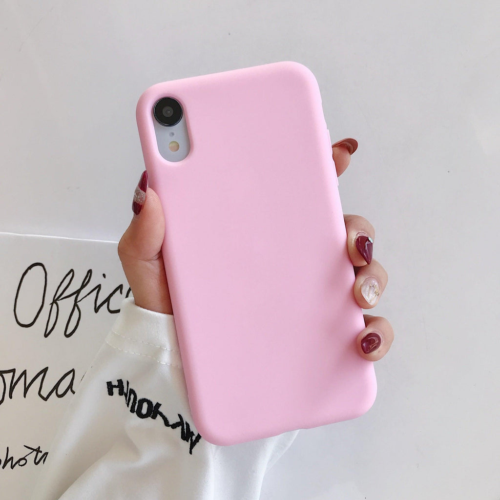 Ultra Thin Slim Fit Soft Grip Anti-Scratch Protective Cover Thicker Candy Phone Case for iPhone Soft Silicon Back Phone Cover for iPhone 12 13 Pro Max iphone Case