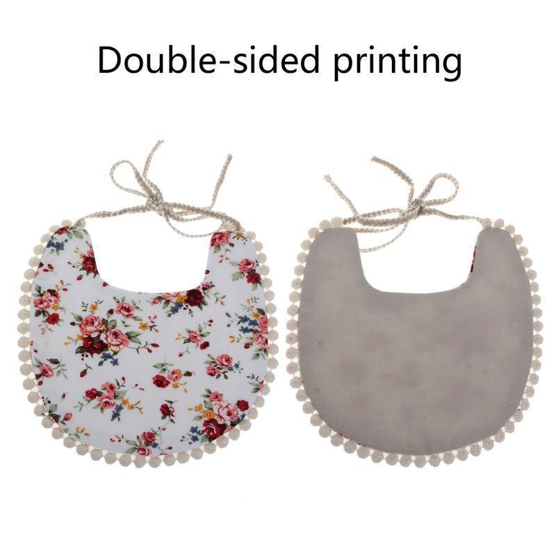 Baby Tassel Saliva Towel Floral Vintage Newborn Double Side Bandana Bibs For Boys And Girls