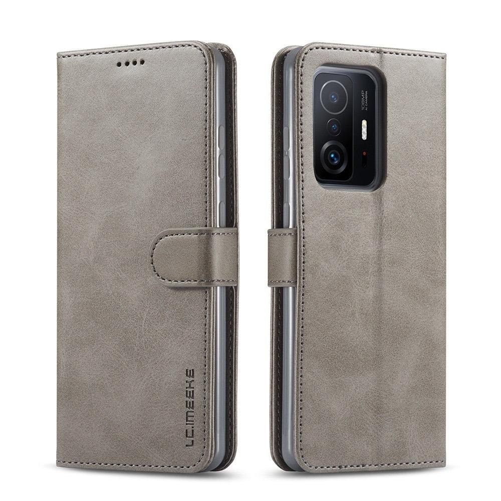 Magnetic PU Leather Wallet-Style Phone Case Fashion Flip Case with Card Slot Leather Case for Xiaomi 12T 11T Poco X4 GT X3 M3 M4 Pro NFC F4 F3 Flip Cover Mi 11 Lite 10T Redmi 9C Note 11S 10S 9S 9T 9A 8T 7