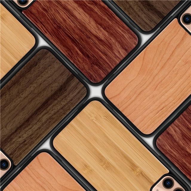 Vintage Wooded Back Case For iPhone 14 13 Mini 12 SE XR X S Max 8 7 Plus Genuine Bamboo Wooden Hard Phone case iPhone 11 Pro Max Strong Hard Protective Case For iPhone
