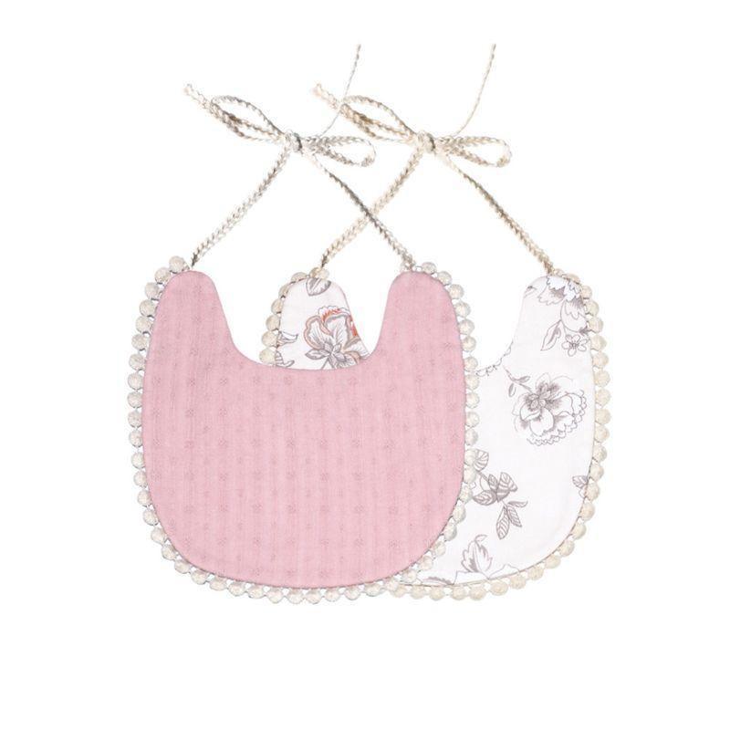 Baby Tassel Saliva Towel Floral Vintage Newborn Double Side Bandana Bibs For Boys And Girls