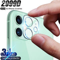 3pcs Camera Lens Tempered Glass For iPhone 11 12 13 Pro XS Max X XR Camera Protector For iPhone 11 7 8 6 6S Plus SE Camera Glass Case Scratch Resistant Tempered Glass