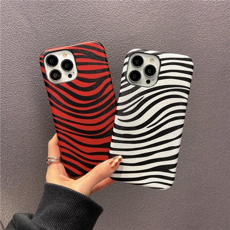 Genuine Leather Case for iPhone 13 Pro Classic Pattern Real Leather Full Coverage High-end Luxury Glossy Leather Couple Soft Case For iPhone 14 11 12 13 Pro Max 7 8 Plus 2 iPhone Cover