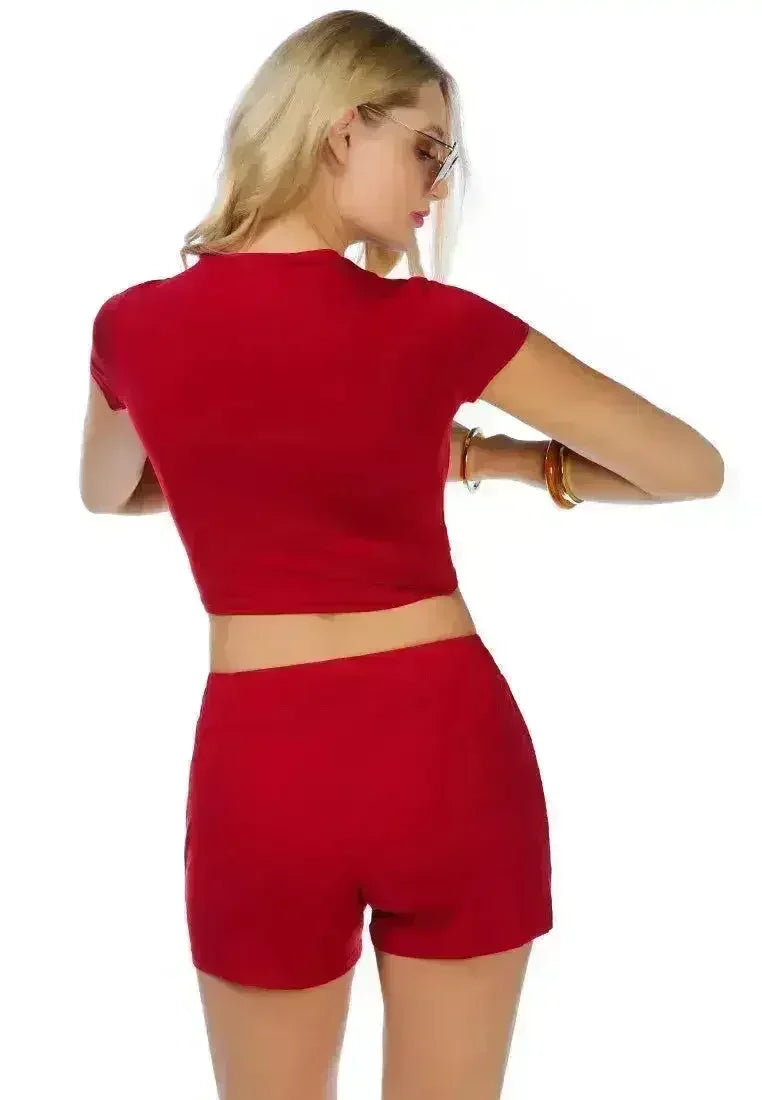 Solid Cotton Elastic Shorts | Comfortable Casual Shorts -femstylo
