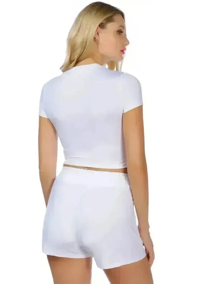 Solid Cotton Elastic Shorts | Comfortable Casual Shorts -femstylo