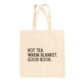 Hot Tea Warm Blanket Good Book (Tote Bag)