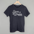 Stars & Stripes White Script