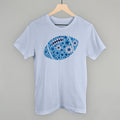Floral Football Blue