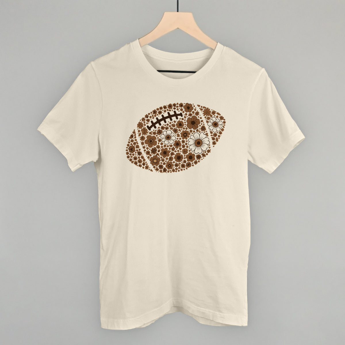 Floral Football Brown