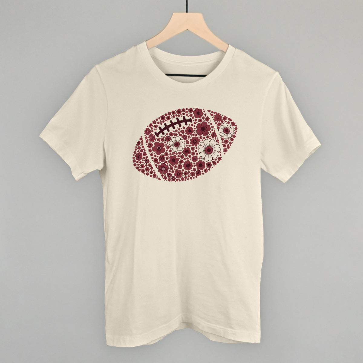 Floral Football Maroon