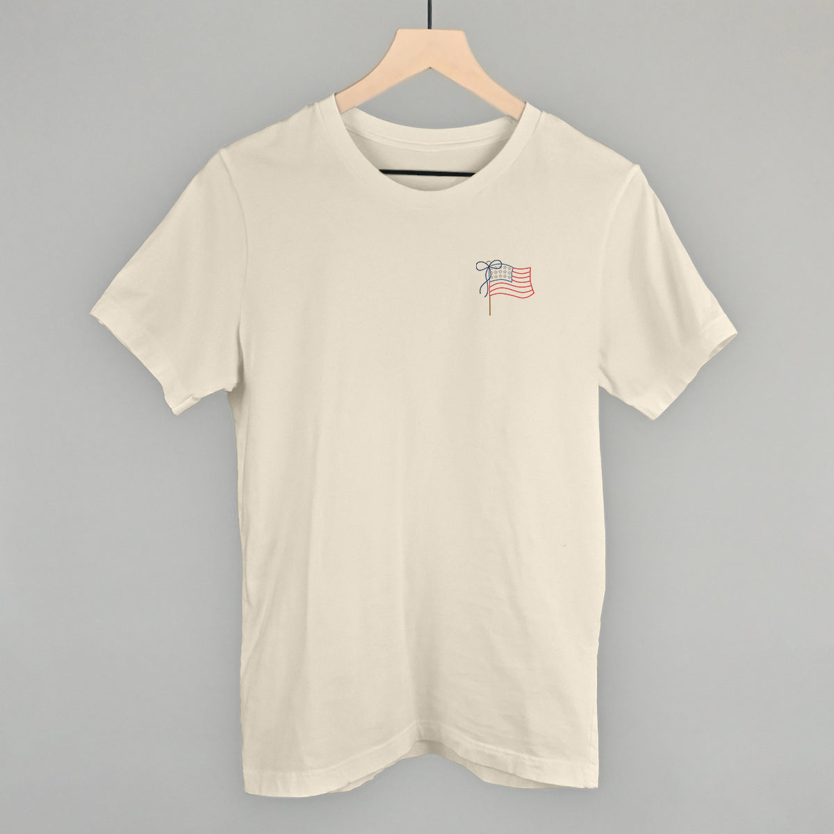 American Flag With Bow (Left Chest)