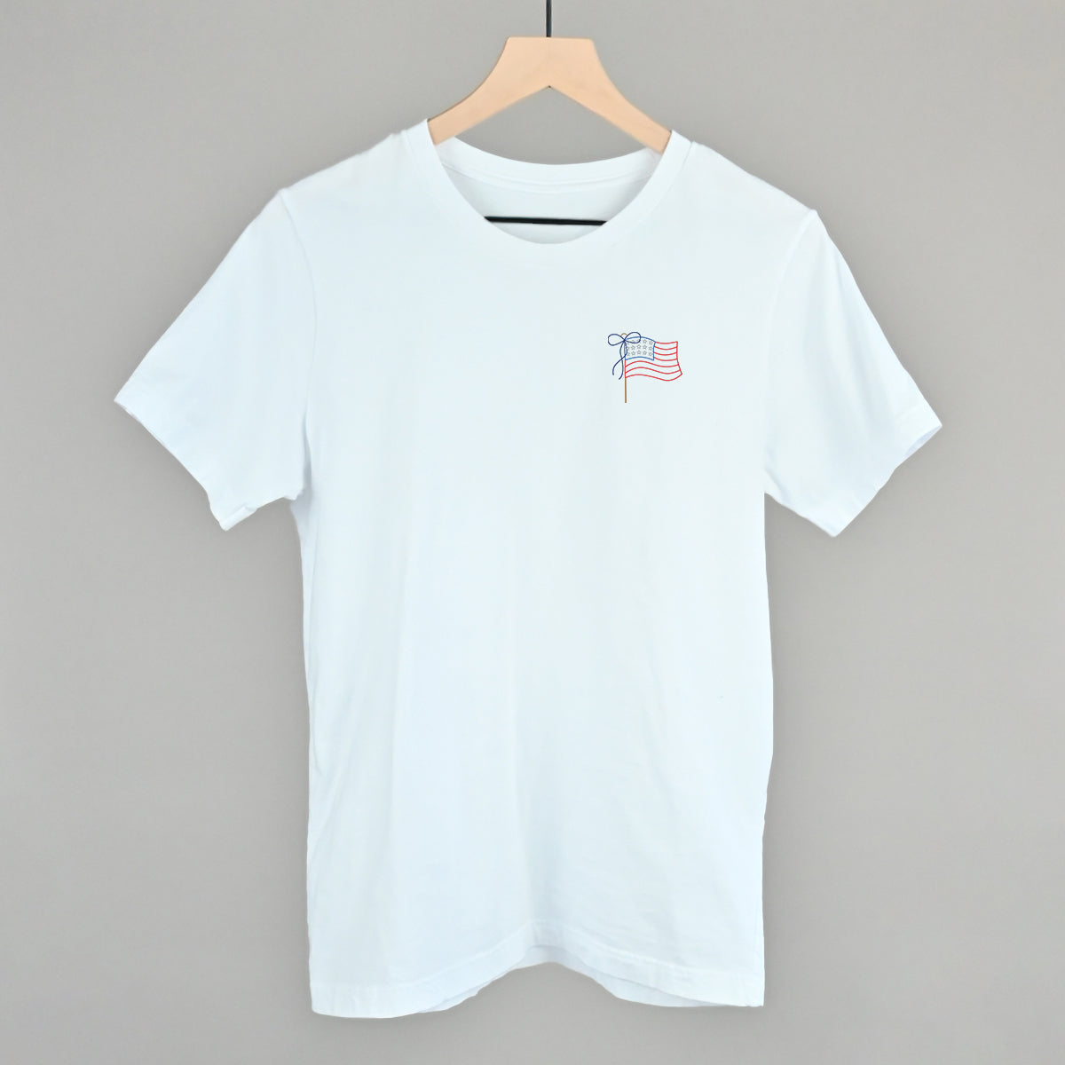 American Flag With Bow (Left Chest)