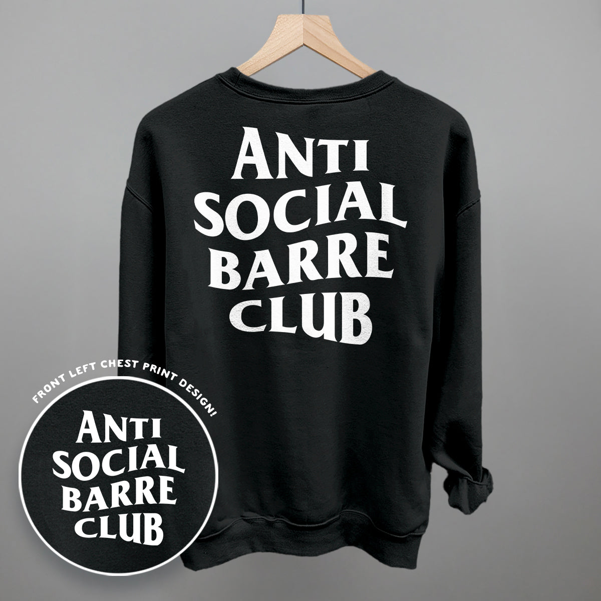 Anti Social Barre Club (White) (Back Print)