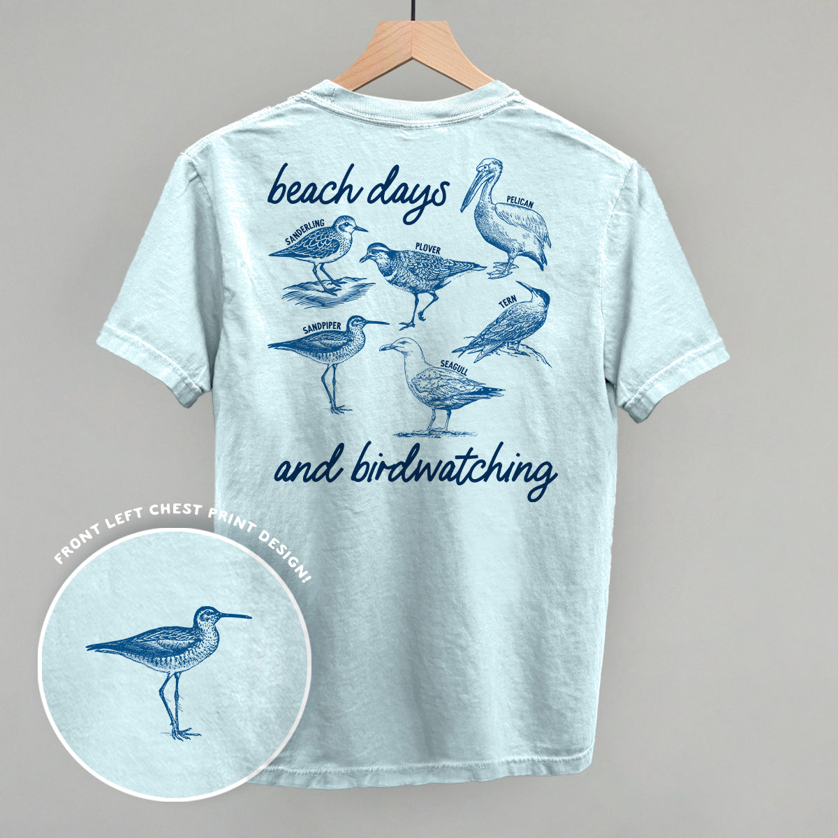 Beach Days And Birdwatching (Back Print)