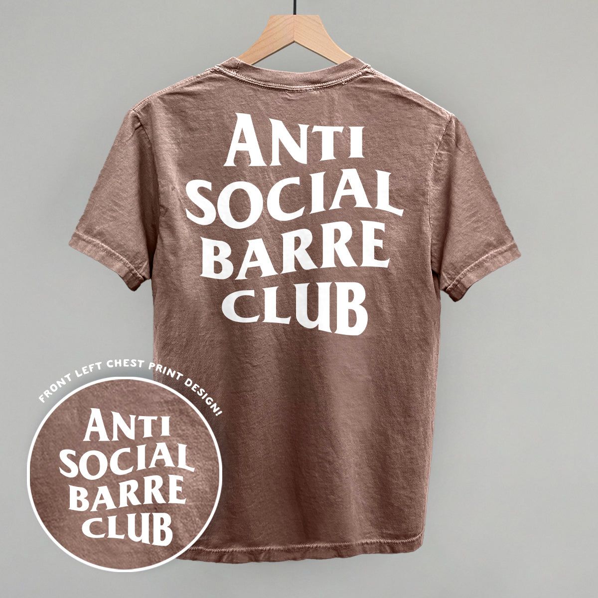 Anti Social Barre Club (White) (Back Print)