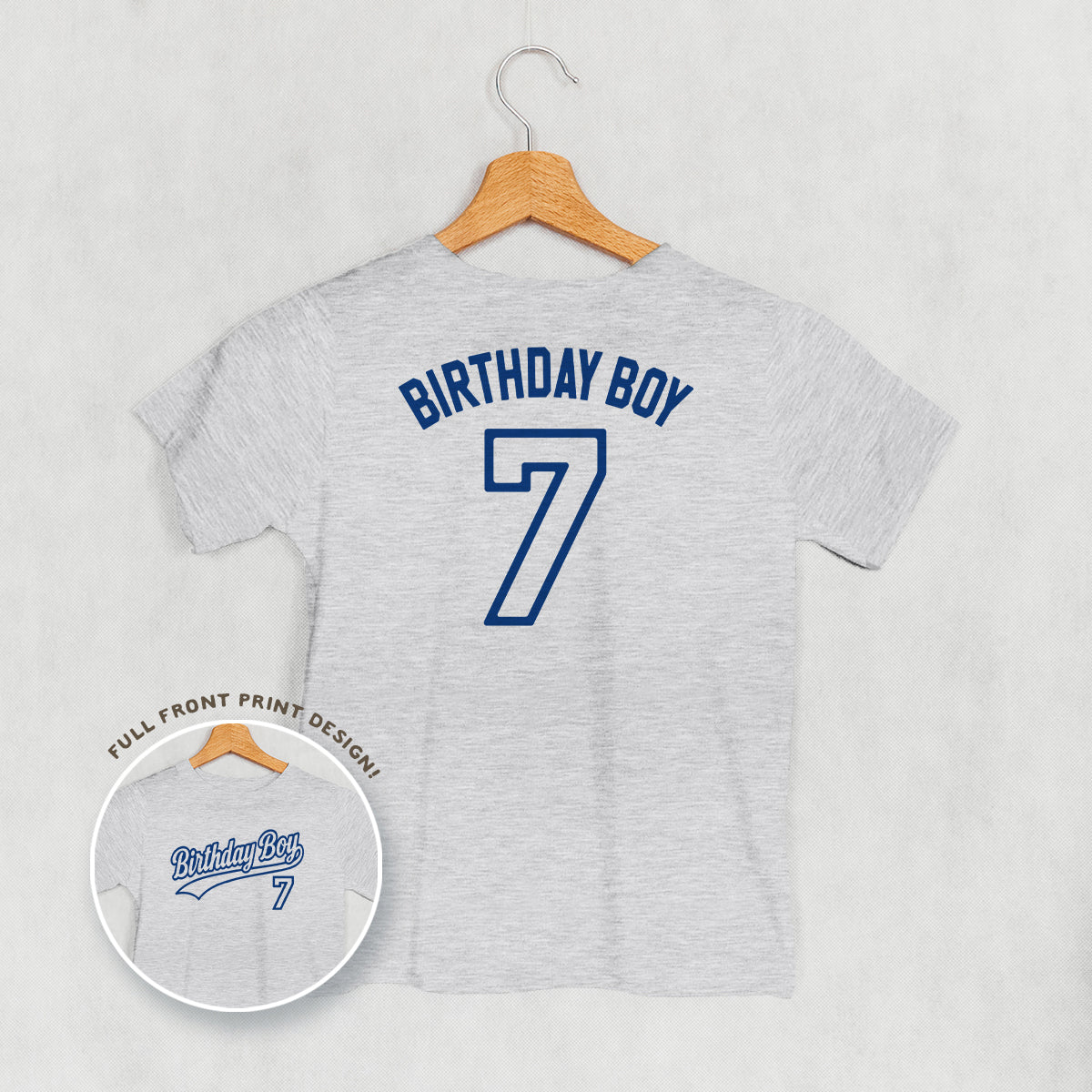 Birthday Boy Varsity #7 (Kids Back Print)