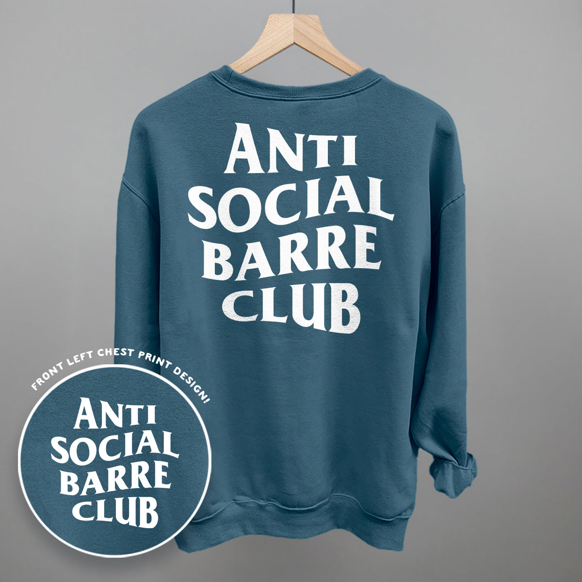 Anti Social Barre Club (White) (Back Print)