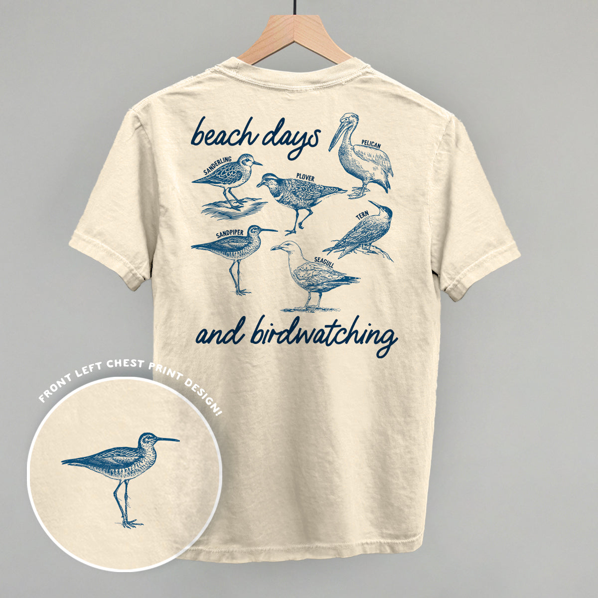 Beach Days And Birdwatching (Back Print)