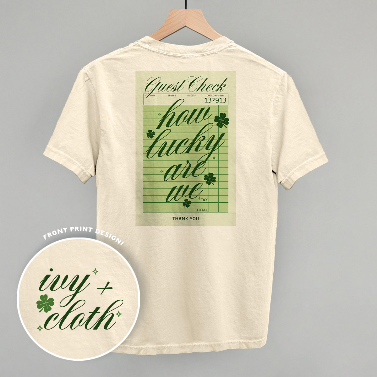 How Lucky Are We Guest Check (Back Print)