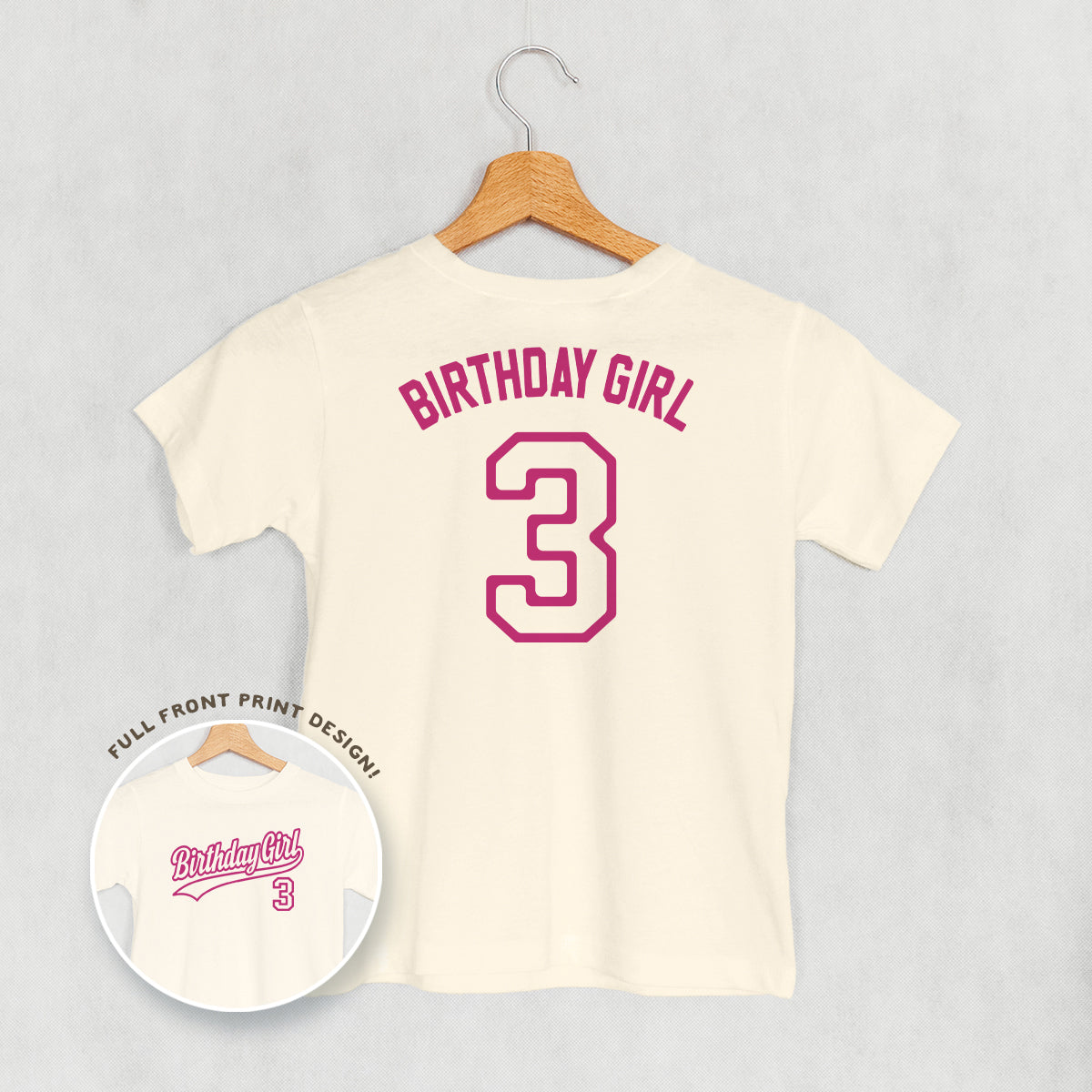 Birthday Girl Varsity #3 (Kids Back Print)