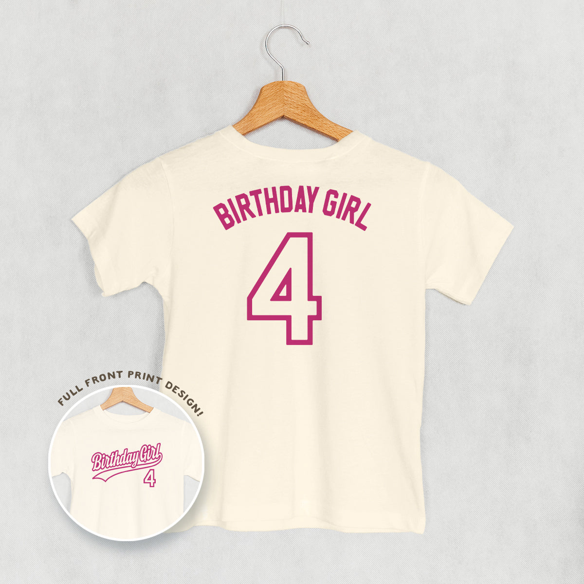 Birthday Girl Varsity #4 (Kids Back Print)