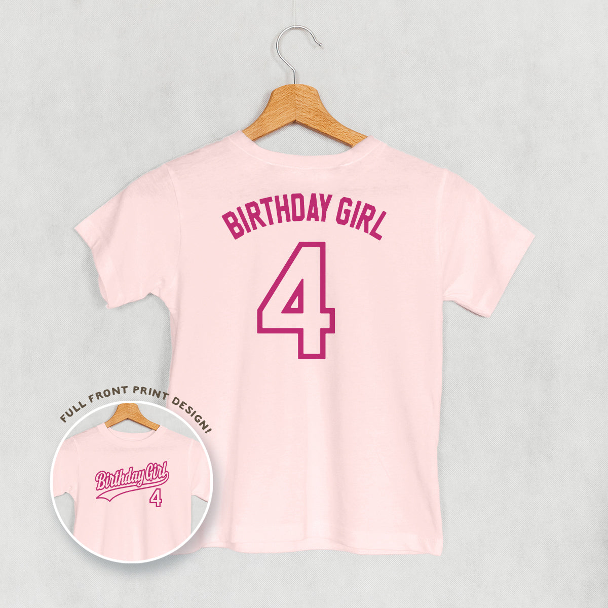 Birthday Girl Varsity #4 (Kids Back Print)