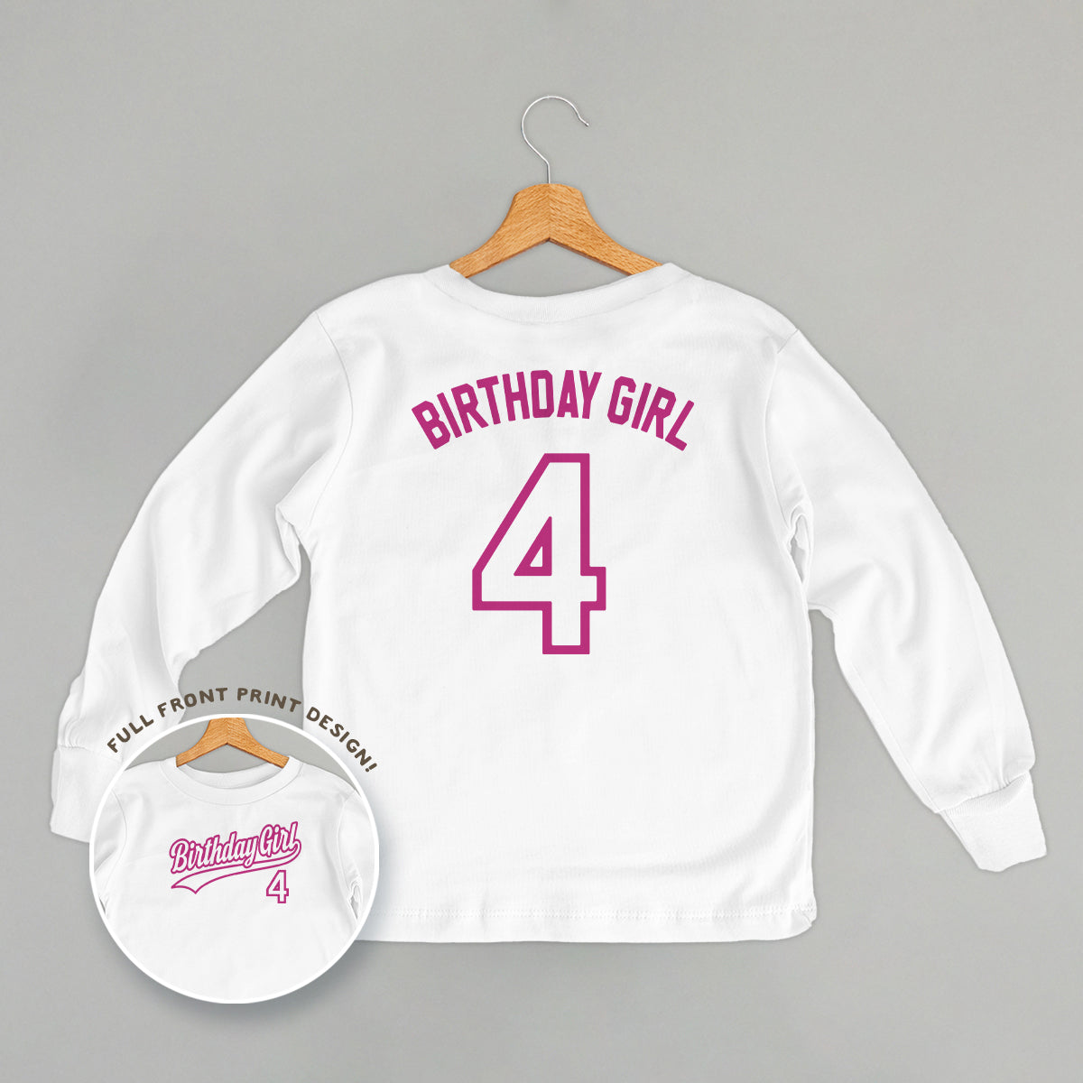 Birthday Girl Varsity #4 (Kids Back Print)