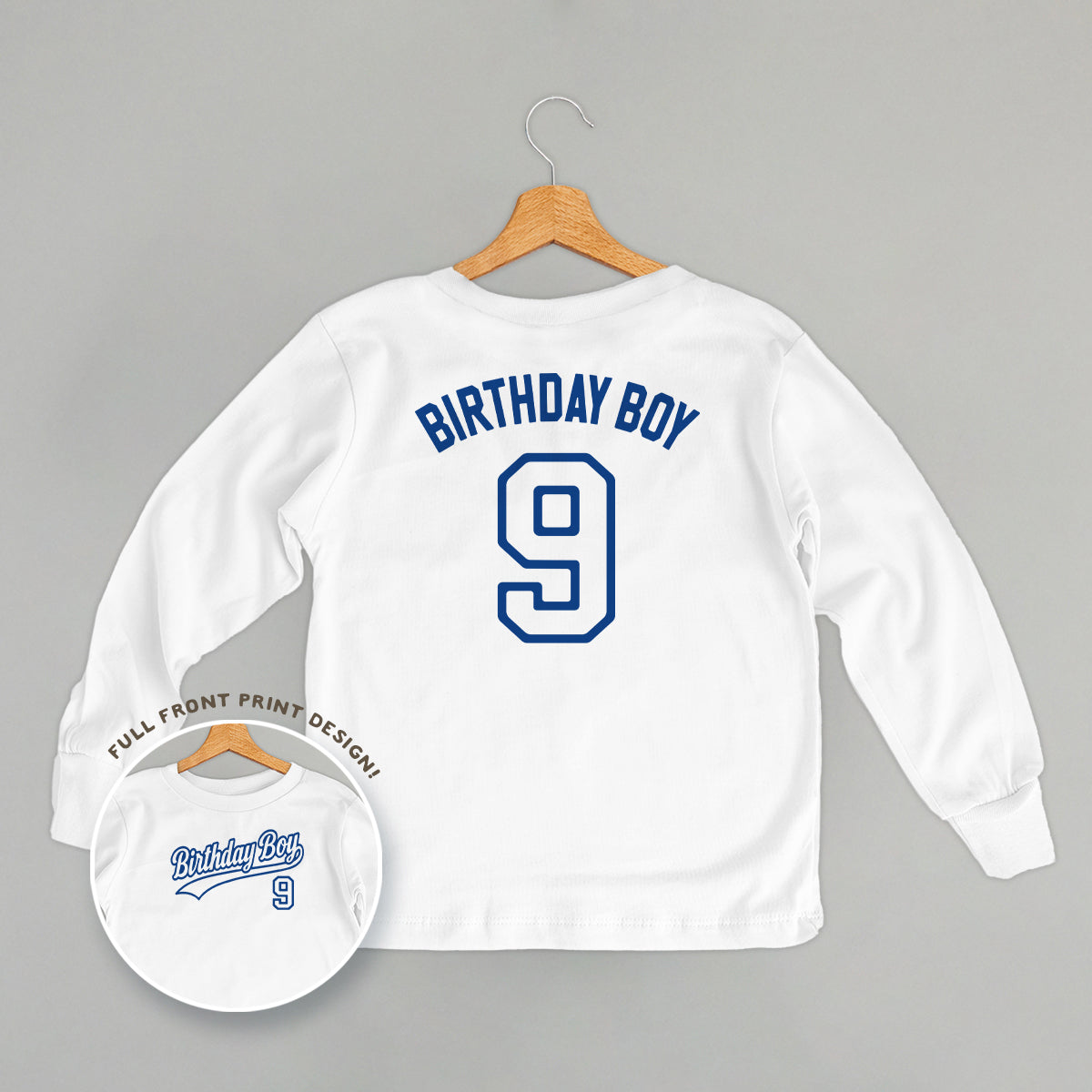 Birthday Boy Varsity #9 (Kids Back Print)