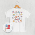 Patriotic Retro Doodles (Kids Back Print)