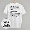 Yoga Instructor Nutrition Facts (Back Print)
