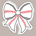 Baseball Bow Decal