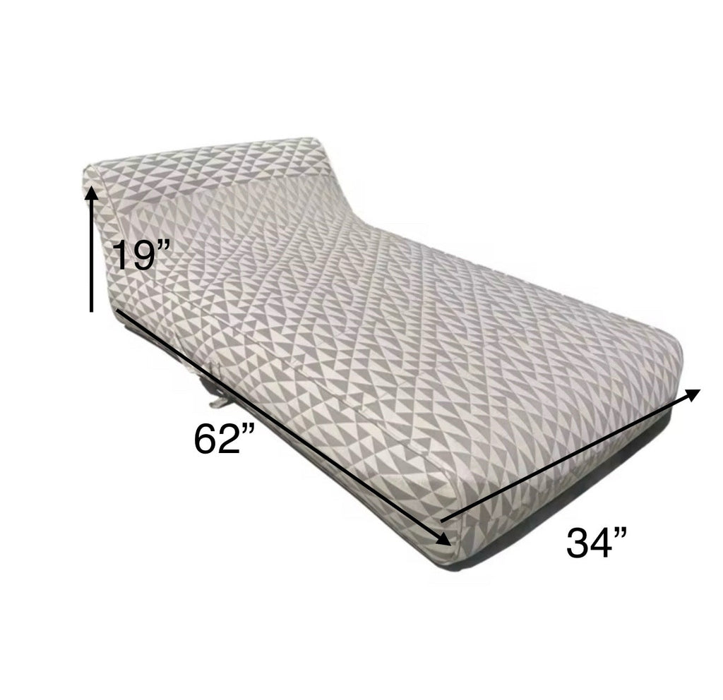 Luxe Linen-Like Inflatable Pool Lounge-Oyster Linen