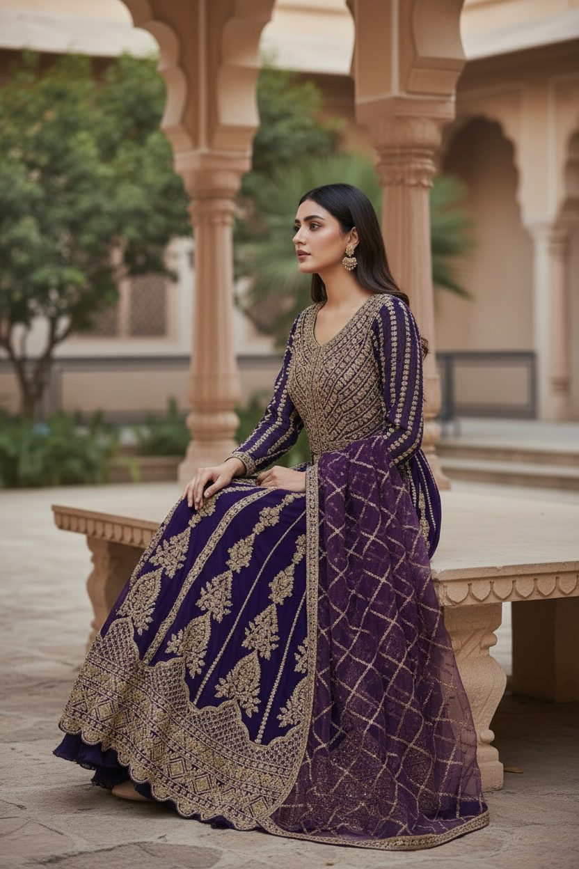 Wedding collection: Mirza: heavy party wear Anarkali dresses