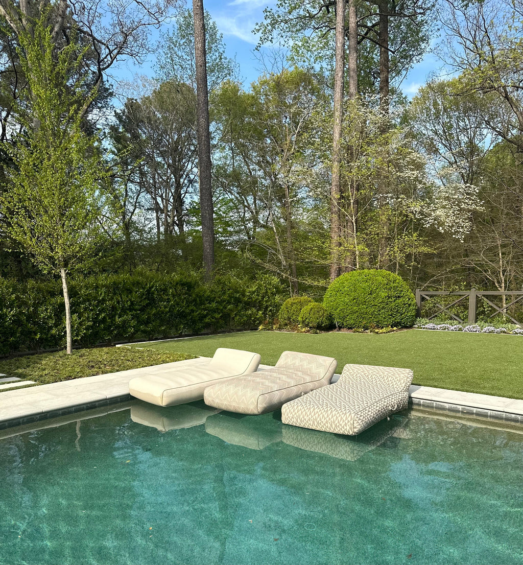 Luxe Linen-Like Inflatable Pool Lounge-Oyster Linen