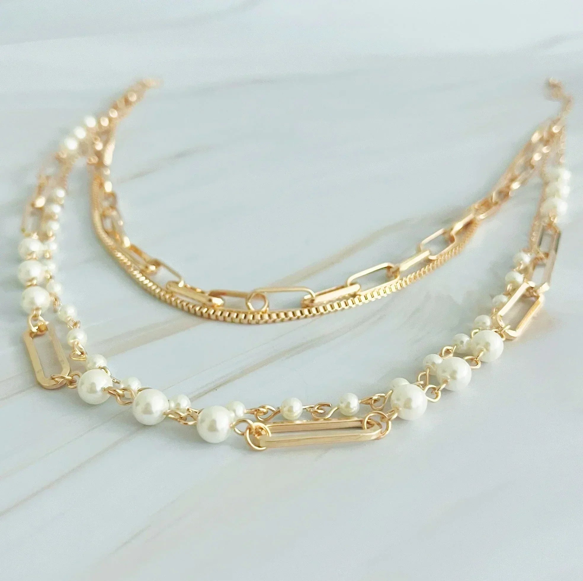 Fourfect, Layered Clip Chain Necklace