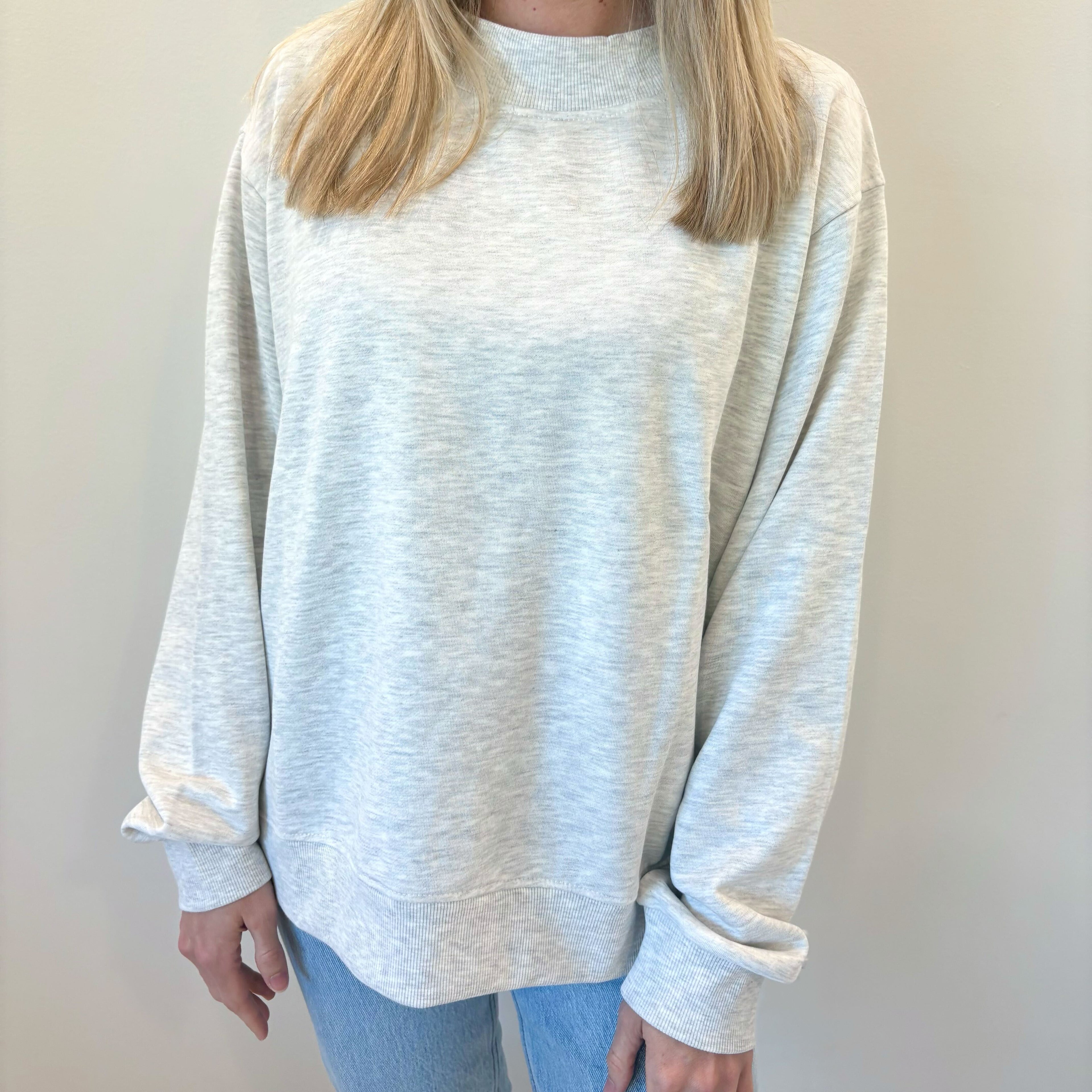 Ash Oversized French Terry Mockneck
