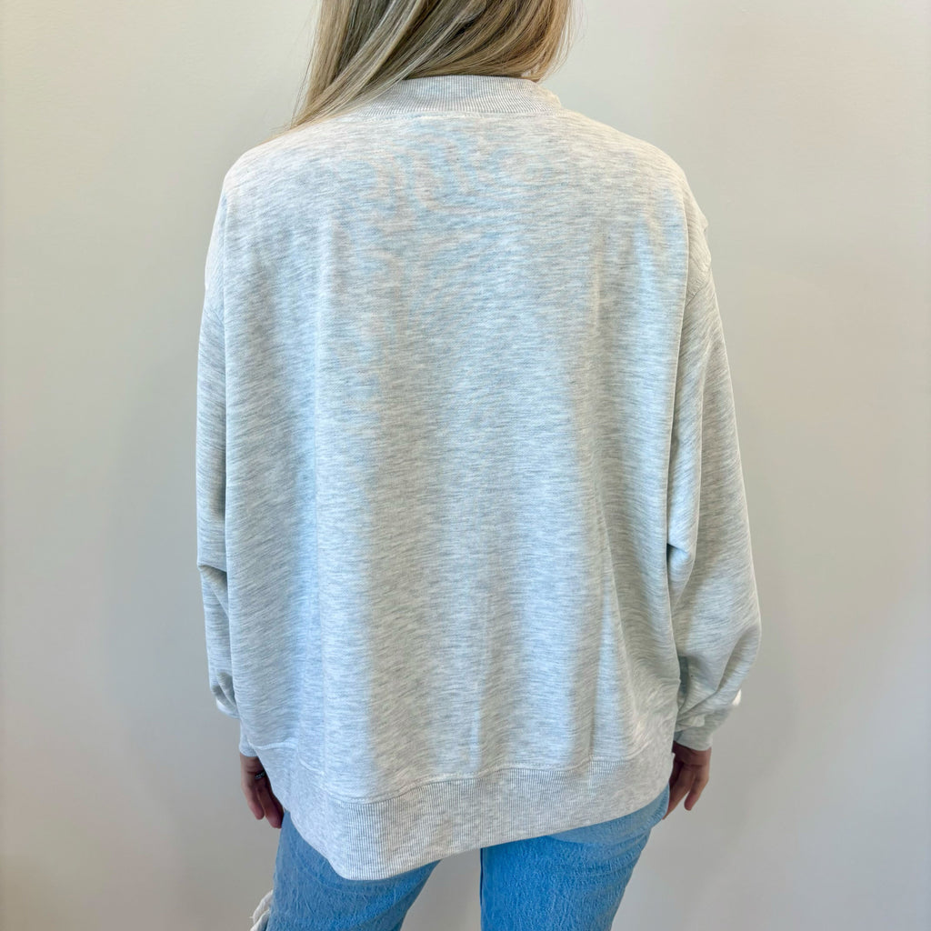 Ash Oversized French Terry Mockneck