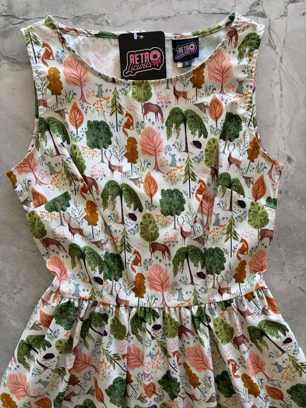 Woodland Vintage Dress in Cream