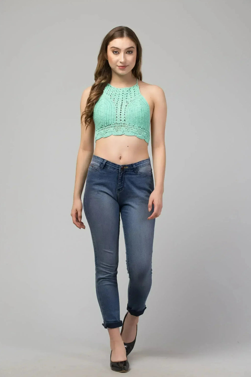 Caroline Crochet Crop Top-Bralette