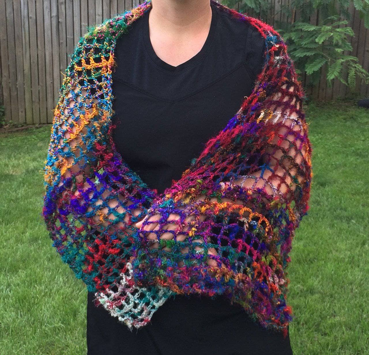 QuadraMesh Easy Crochet Shawl Kit