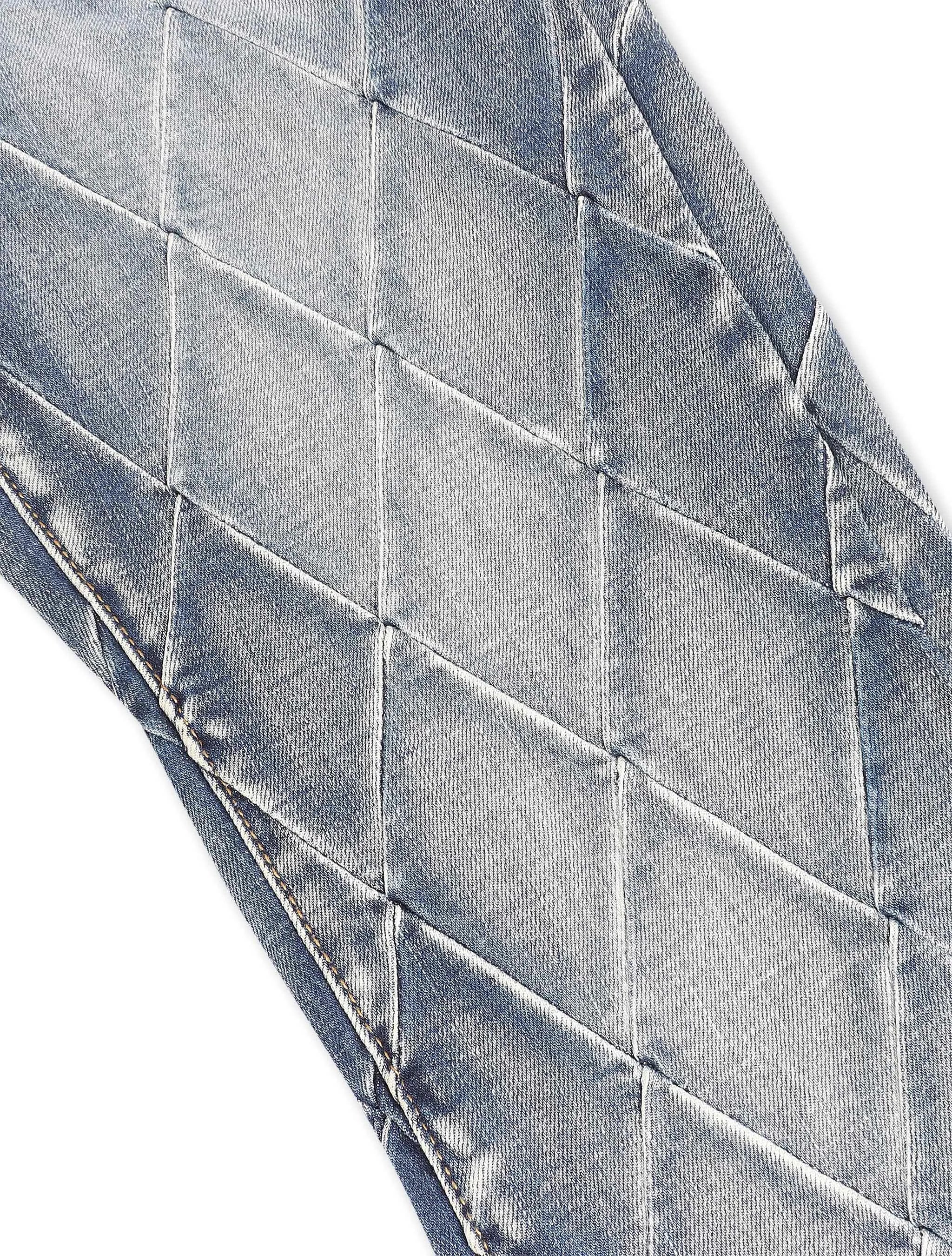 Valabasas Tire Stacked Jeans - Blue Washed