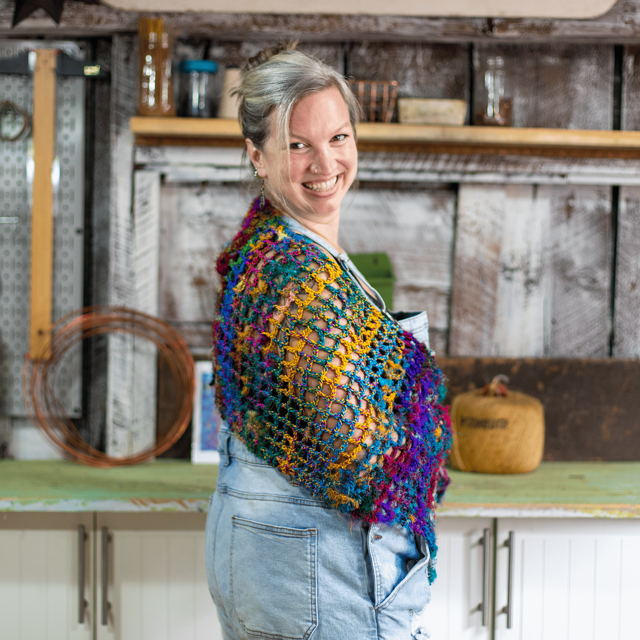 QuadraMesh Easy Crochet Shawl Kit